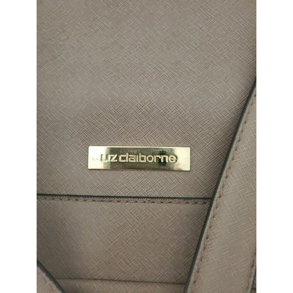 Liz Claiborne Black Leather Purse Gold Accents